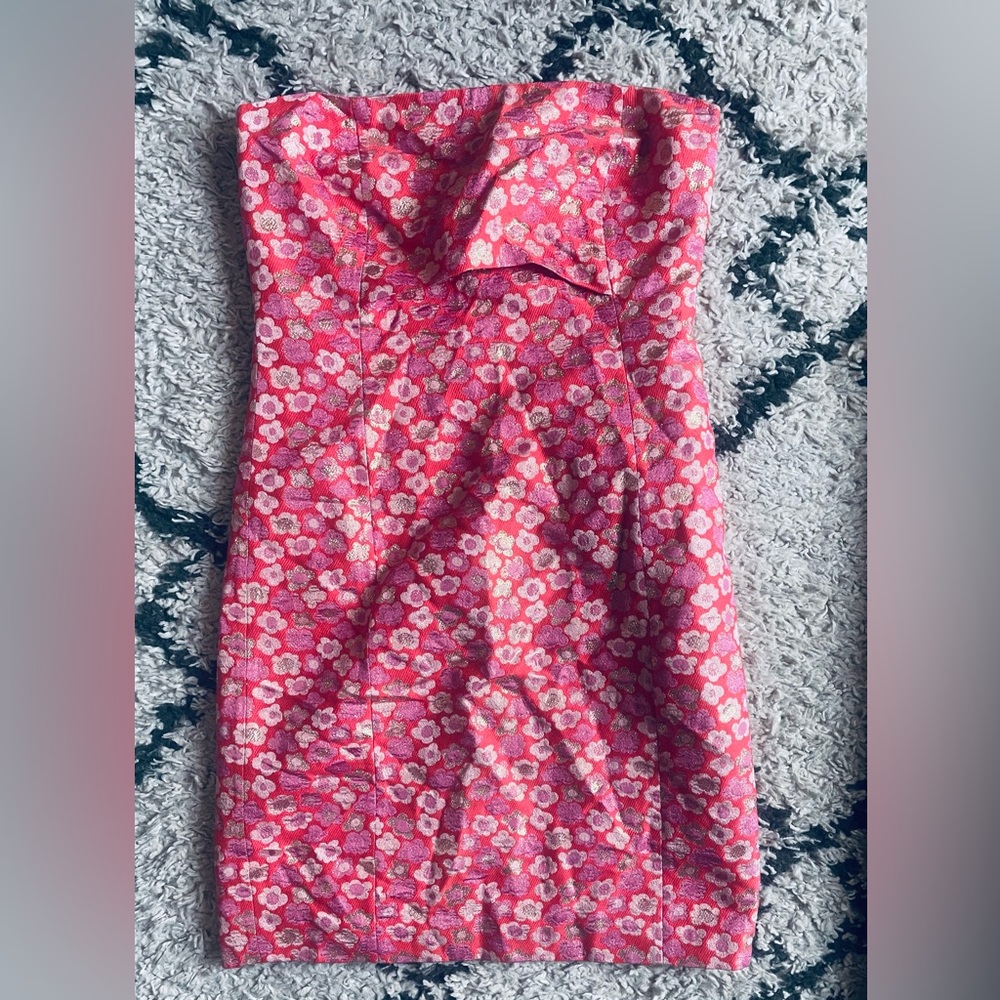 J. Crew Metallic Floral Cocktail Dress